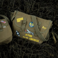 US Army Airforce B-17 Flying Fortress Mighty 8th USAAF Kokarde Canvas Shoulder Bag