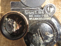 Original US Army M4 Sight f 60mm Mortar Granatwerfer Visier WWII