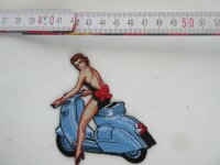 Patch Pin-up Vespa Roller Hot Rod Nose Art Rockabilly V8...