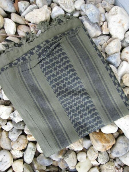 PLO Halstuch Schal Palästinenser Shemagh Oliv Schwarz Camo Scarf Army Black OD