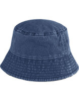 Vintage Bucket Hat Denim Blue Cap Sailor Gilligan Mütze