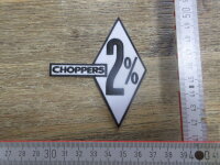 Patch 2% Choppers Raute Slogan Biker Bobber Chopper