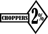 Aufkleber 2% Choppers Slogan Bike Cafe Racer Biker Bobber...