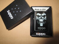 Zippo Feuerzeug Skull Head Shadow New OVP Totenkopf