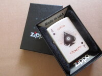 Zippo Vintage Ace Pik Ass Deathcard Poker Game Gambling...
