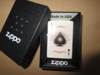 Zippo Vintage Ace Pik Ass Deathcard Poker Game Gambling Sturmfeuerzeug