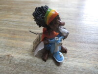 2x Comical World of Stratford Rasta Man Rastafari Joint + Scooter Polyresin Figur OVP