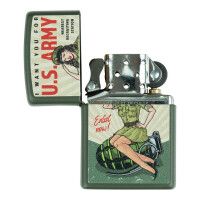 Zippo I want you for U.S. Army Enlist Now Pin Up Sturmfeuerzeug