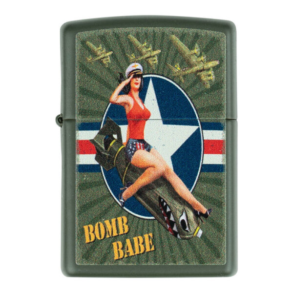 Zippo lighter Pin Up Bomb Babe USAAF Sturmfeuerzeug