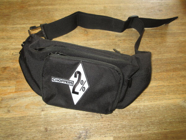 Bauchbeutel Patch 2% Choppers Raute Slogan Biker Bobber Chopper Gürteltasche