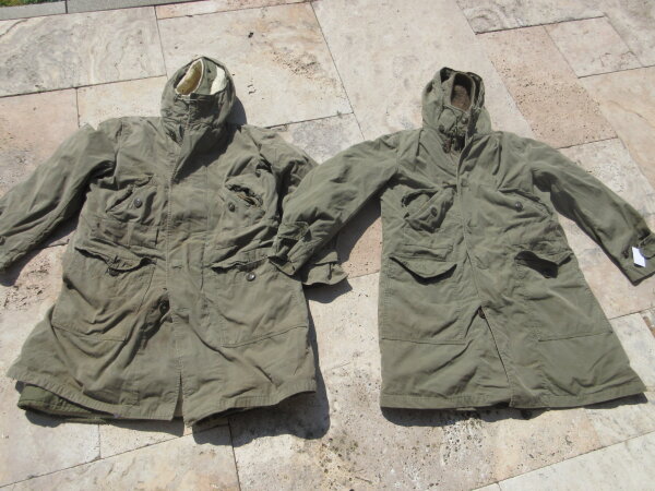 Original US Army M-47 Parka + Futter Overcoat + Pile Liner WWII Korea