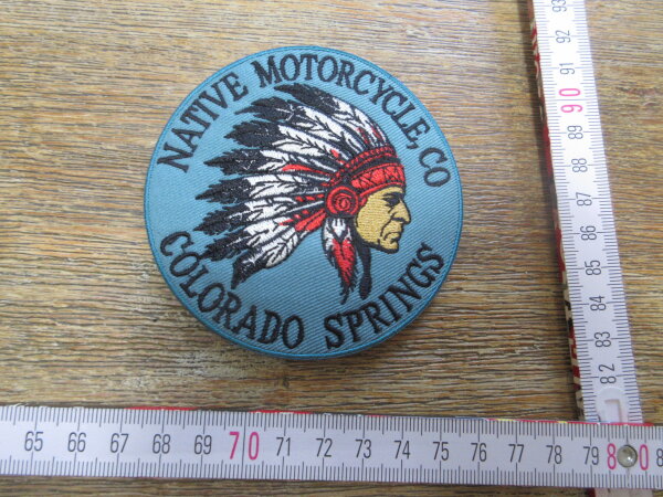 Patch Patch Native Motorcycle Co Colorado Springs USA Vintage Bikes Indian