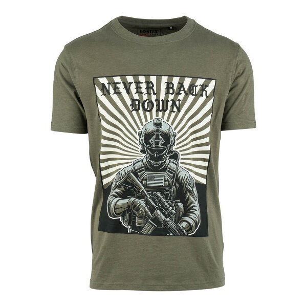 Never Back Down Soldier T-Shirt Vintage US Army Airforce Pilots