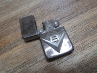Benzin Sturmfeuerzeug V8 Emblem Antik Silber Hot Rod Dragster US Car