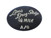 Baseball Cap Patch Lions Drag Strip 1/4 Mile A/G Race Hot...