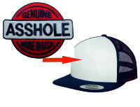 Baseball Cap Patch Genuine Asshole Made in USA