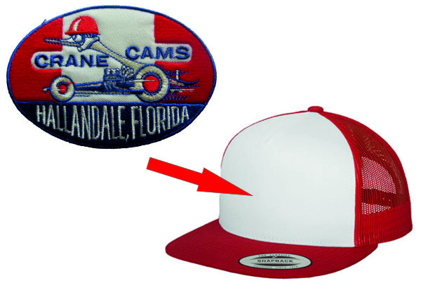 Baseball Cap Patch Crane Cams Hallandale Florida NHRA Drag Racing Hot Rod