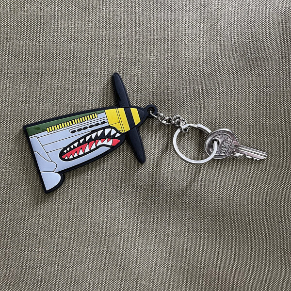 Keychain P-51 Mustang US Army D-Day 3D PVC USAAF Airforce