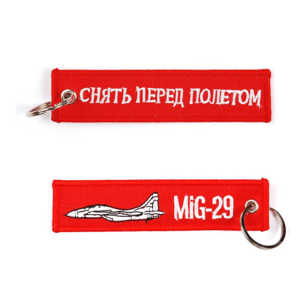 Schlüsselanhänger Kampfjet MIG-29 RBF UDSSR Key Ring Pilots Hanger