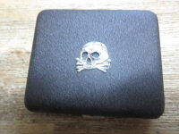 Zigaretten Etui Black Crackle Husaren Totenkopf Schädel Cigarette Case Skull