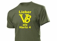 &quot;Lieber V8 als Hartz 4&quot; US Car Oldtimer Chevy V8 Big Block USA GMC Truck S-XXL