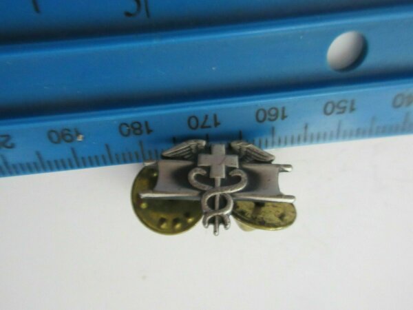 1p Original Army Medical Corps Service Qualification Collar Badge USMC Abzeichen