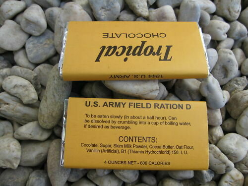 Tropical Schokolade Field Ration D 1944 US Army WKII WH US Army Chocolate Bar