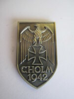 Cholm Schild Pin 1942 WH Wehrmacht WK2 WWII Ostfront
