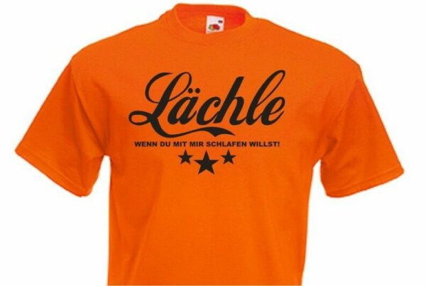 Lächle... wenn Du mit mir... Fun T-Shirt Gr 3-5XL Humor - Smile when you...