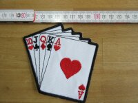 Patch Poker straight flush cards Biker Motorcycle Vintage...