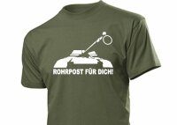 Rohrpost f&uuml;r Dich! Panzer Kanone Fun T-Shirt WH US Army Tank - mail for you 3-5X
