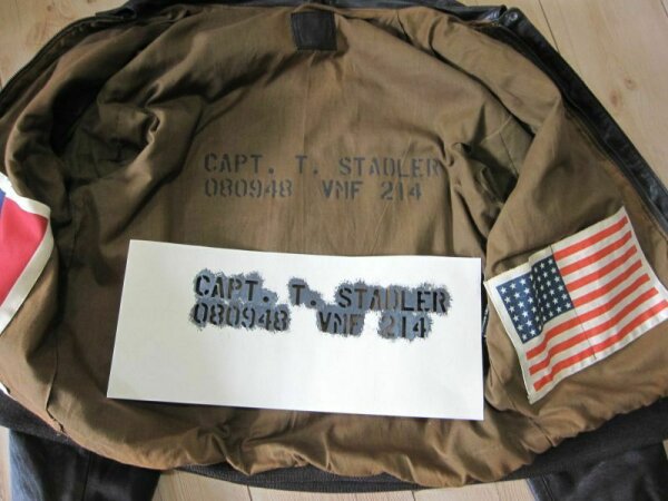 Stencil f Flightjacket Fliegerjacke A2 G1 US Army USMC Marines Vietnam Navy 3/4&quot;