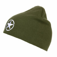 US Army Allied Star Patch Watch Cap Strickmütze Beanie Hat Round Cap WWII WK2