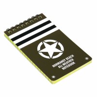 US Army Military Allied Star Notebook Normandy all...