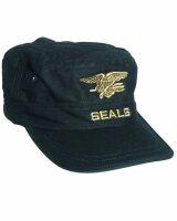 US Navy Seals Field Cap Black Feldm&uuml;tze Eagle Anchor...