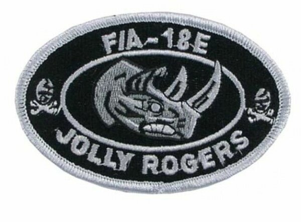 US Navy Strike Fighter Squadron Jolly Rogers F/A 18E USMC Patch Aufn&auml;her WK2