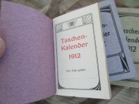 Deutscher Taschenkalender 1912 Pocket Calendar German...