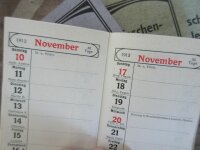 Deutscher Taschenkalender 1912 Pocket Calendar German Kaiserreich FJ WK1 WWI
