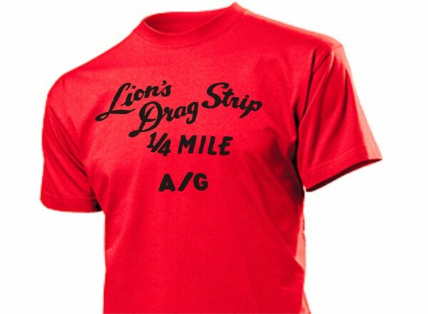 Lions Drag Strip Long Beach Race California Hot Rod T-Shirt Rat Rod Vintage -XXL