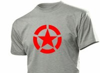 T-Shirt Allied Star US Army Airforce Marines Navy Seals...