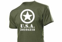 US Army Allied Star T-Shirt License Plate Vehicle Number...