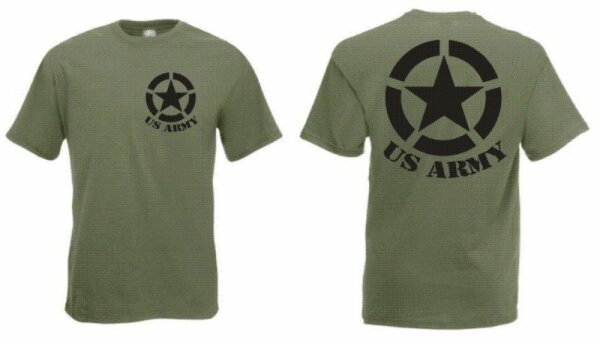 US Army T-Shirt with Allied Star WK2 WWII US Airforce