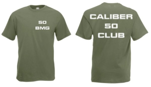 50 BMG Caliber 50 Club T-Shirt