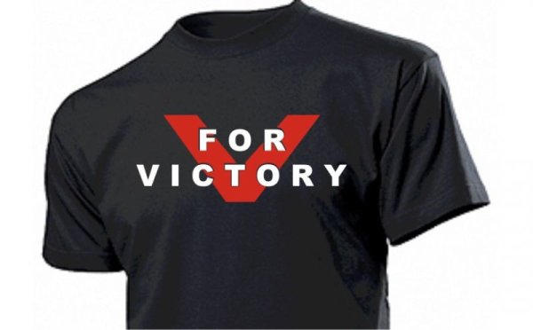 V for Victory T-Shirt 1940/50er Slogan