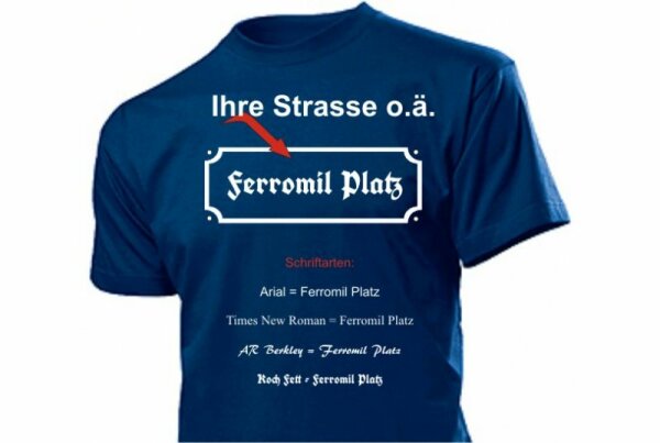 Streetsign Emaille Fun T-Shirt