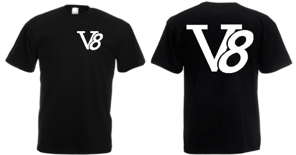 V8 T-Shirt Black US Car Big Block Size S-5XL
