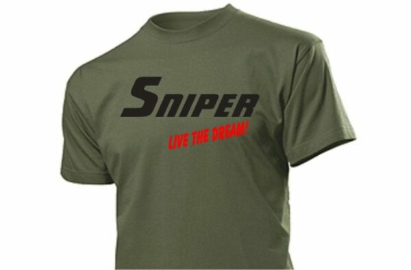 Sniper Live the Dream US Marines Navy Army T-Shirt