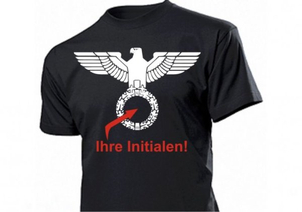 Reichsadler T-Shirt mit Initialen