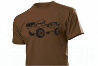 T-Shirt Brown with VW Schwimmwagen Type166