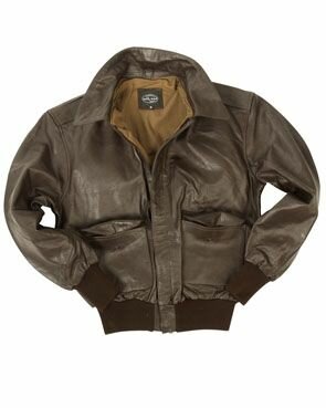 A2 Fliegerjacke Leder US Army Airforce Braun